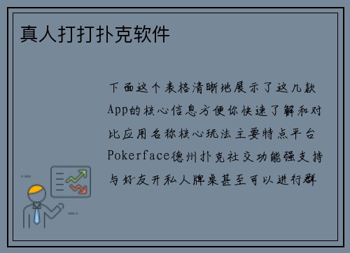 真人打打扑克软件